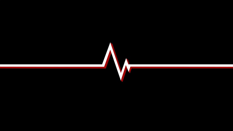 《天使的心跳》黑白光影心跳轨迹壁纸合集