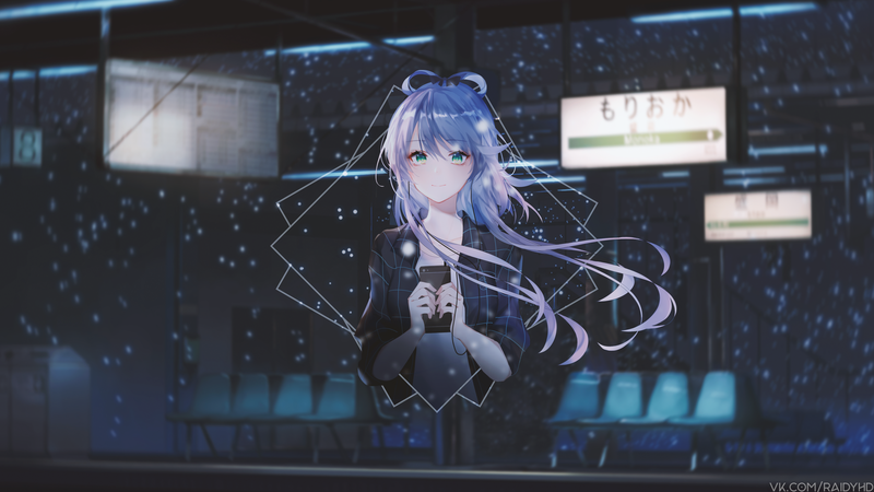 绝美二次元少女画中画壁纸