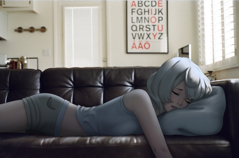 少女安睡的日式日常 1080P高清壁纸