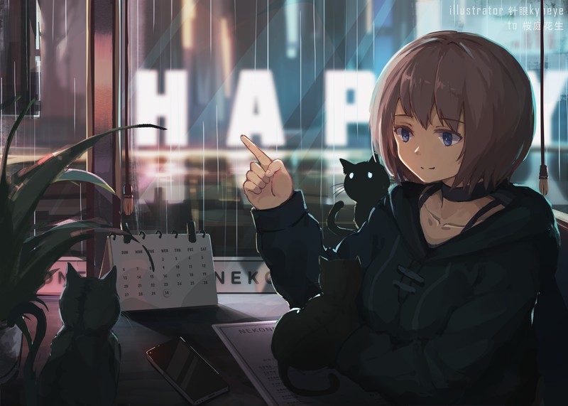 窗边的动漫少女高清壁纸合集