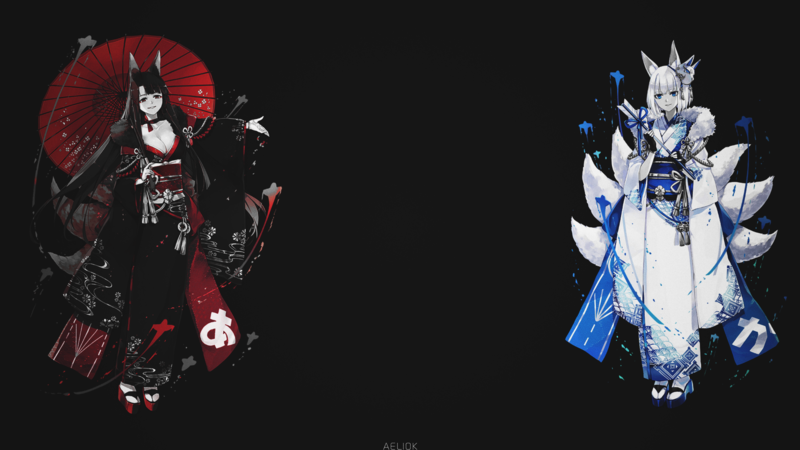 碧蓝航线加贺与赤城高清壁纸