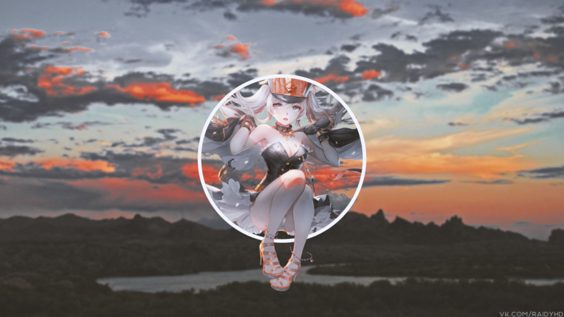 二次元萌妹画中画壁纸