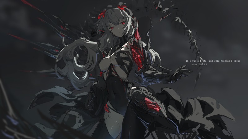 银发二次元少女数字插画壁纸合集