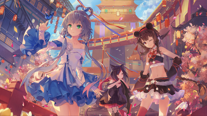 洛天依高清壁纸合集 漫画风格动漫少女