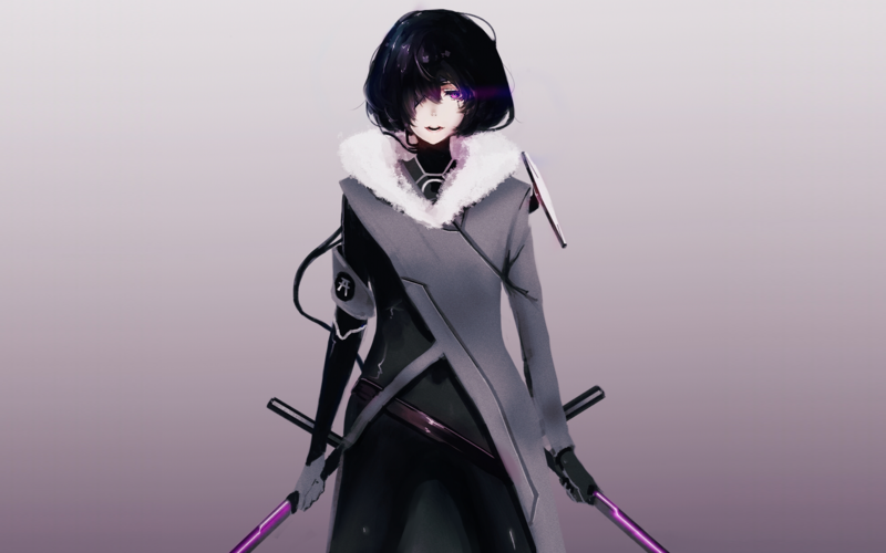 拿着剑的暗黑系动漫少女壁纸