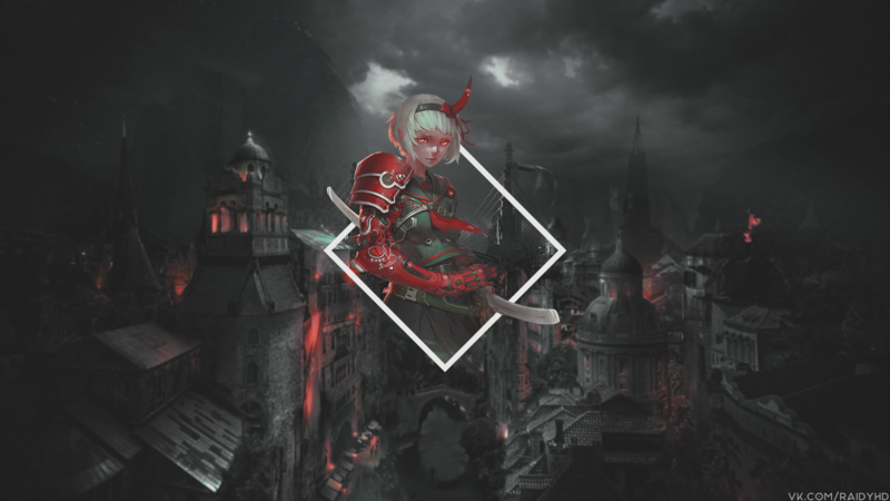 赛博朋克风画中画动漫少女壁纸合集