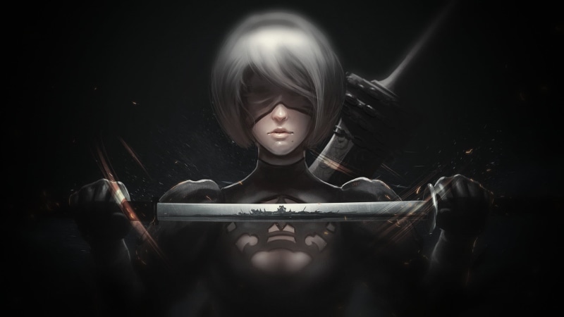 尼尔机械纪元尤尔哈2B同人壁纸合集 氛围感拉满