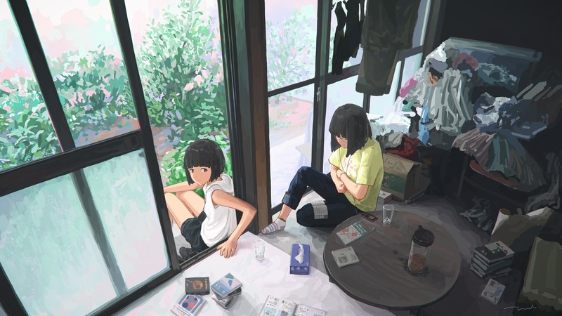 室内动漫少女主题壁纸合集