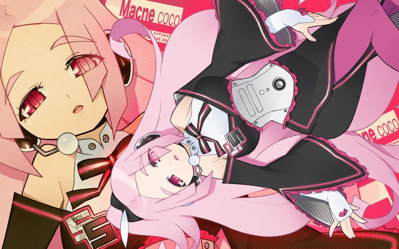 Macloid Vocaloid动漫少女壁纸合集 粉发红眼高清美图