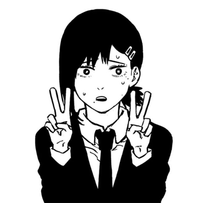 电锯人主题黑白女生动漫头像合集 共12张