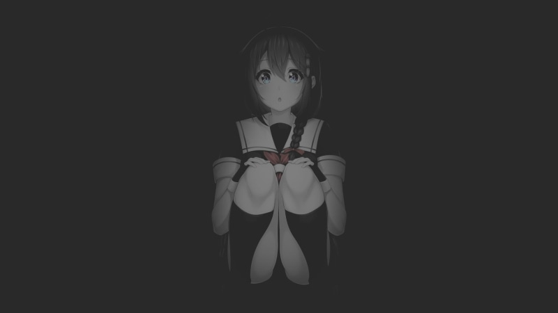 舰队收藏黑白极简同人壁纸 少女氛围感拉满