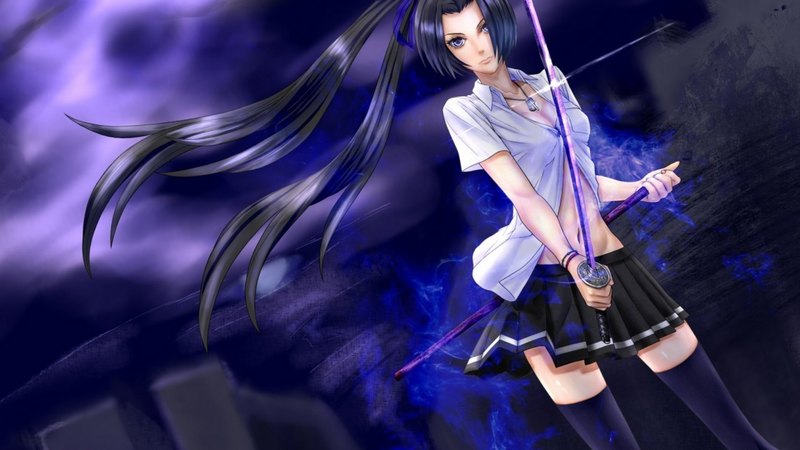 月夜动漫雾景高清壁纸