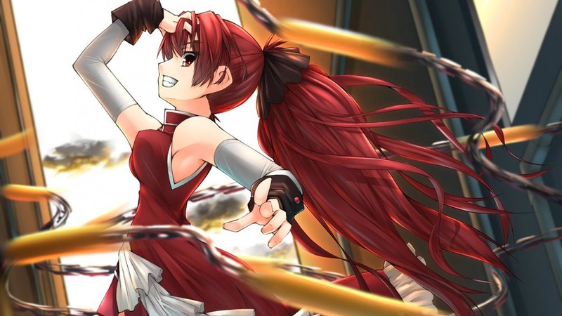 红发战斗少女红裙美照！魔法少女小圆同人壁纸合集