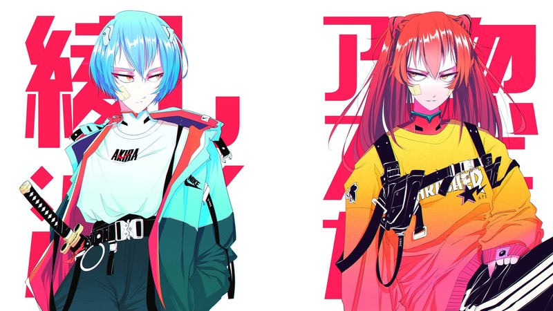 EVA同人壁纸合集！明日香与绫波丽的酷炫同人创作