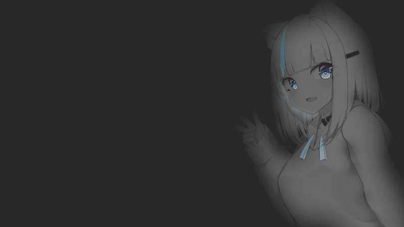 这套二次元黑白插画壁纸太绝了