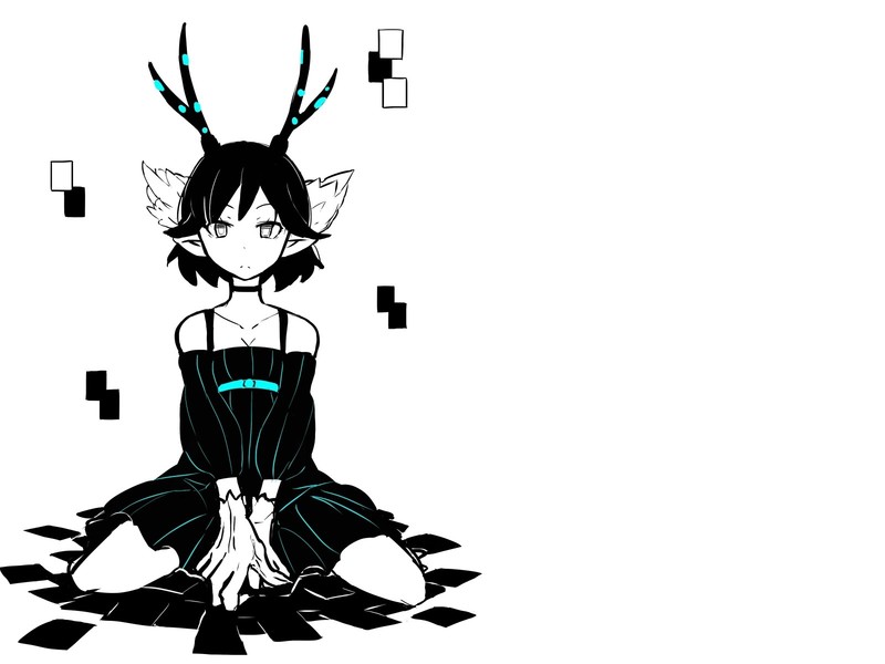 跪姿二次元少女壁纸 灵魂与金钱的掌控者