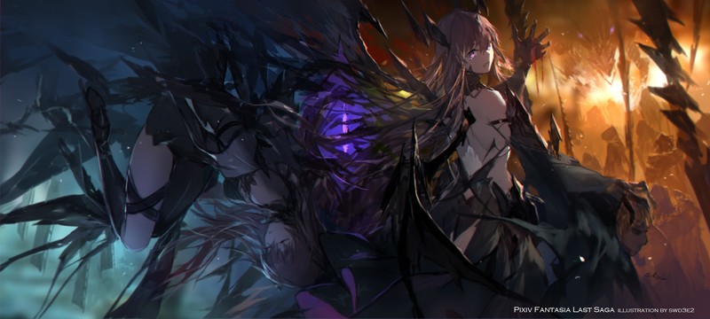 画师swd3e2笔下的暗黑幻想风少女插画合集