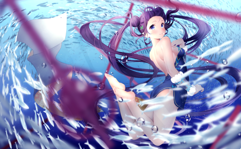 水下紫发少女壁纸合集