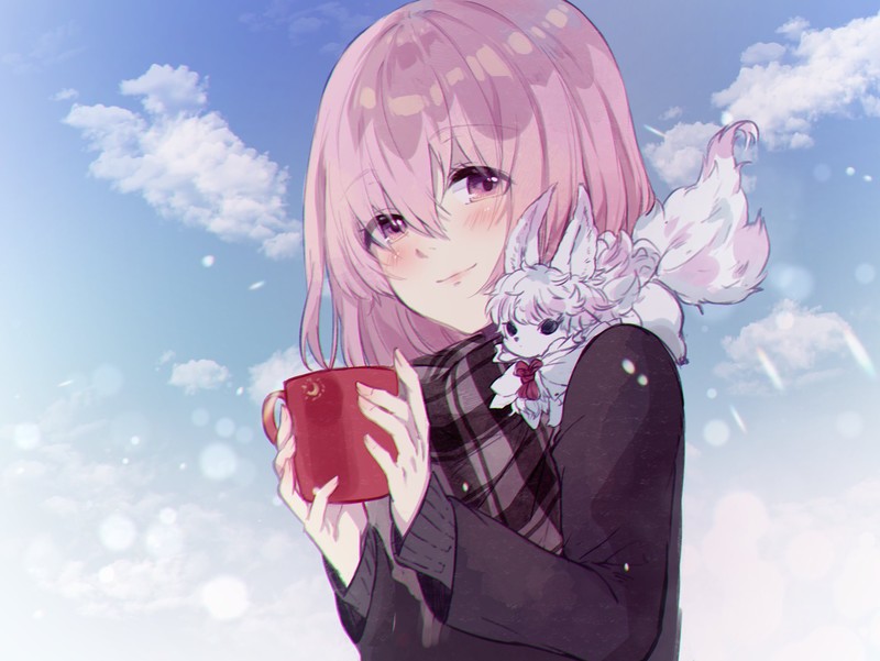 绝美粉发粉眼少女壁纸合集