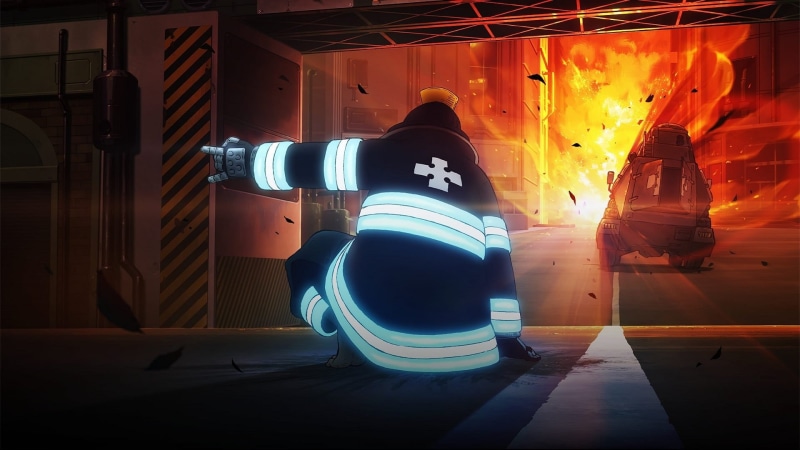 炎炎消防队主角森罗日下部爆炸场景壁纸
