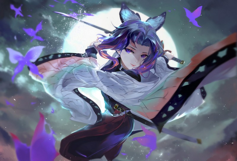 《鬼灭之刃蝴蝶忍高清壁纸合集 戳进来收图！》