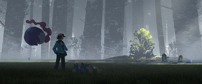 宝可梦同人插画壁纸合集！少女与传说宝可梦的2D手绘质感