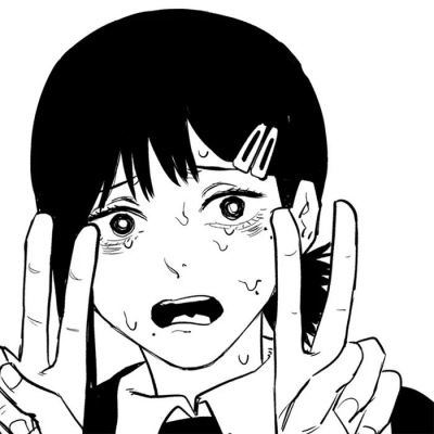 电锯人主题黑白女生动漫头像合集 共12张