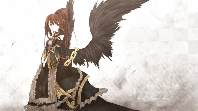 动漫少女带翅膀的天使高清壁纸