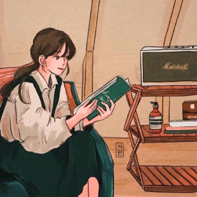 女生专属！9张认真努力风插画微信头像
