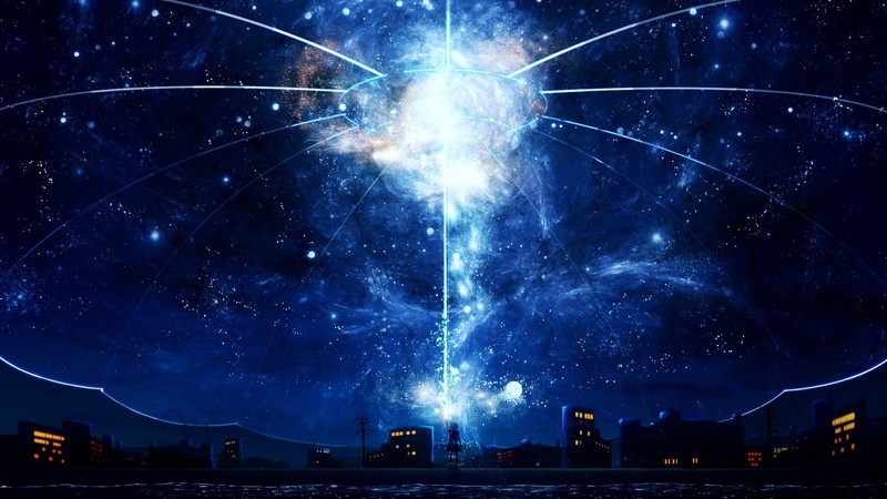 绝美夜空幻想风动漫壁纸