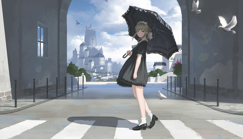 金发动漫少女高清壁纸