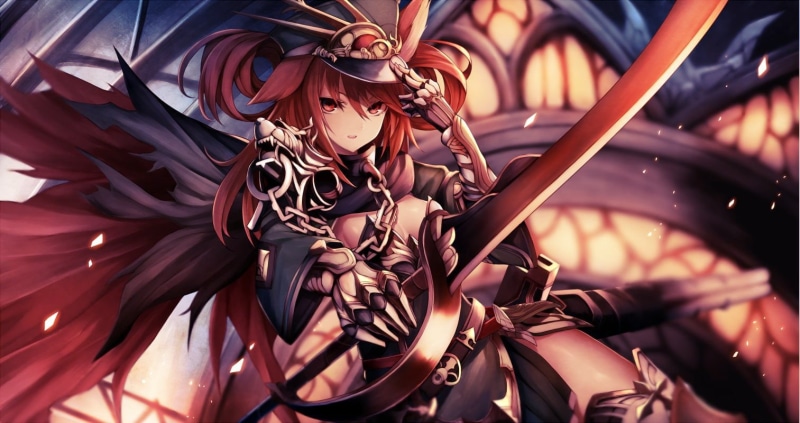 《影之诗×巴哈姆特之怒 红发少女携剑的犬耳战神壁纸》