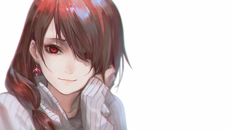 银发红眼动漫少女壁纸合集