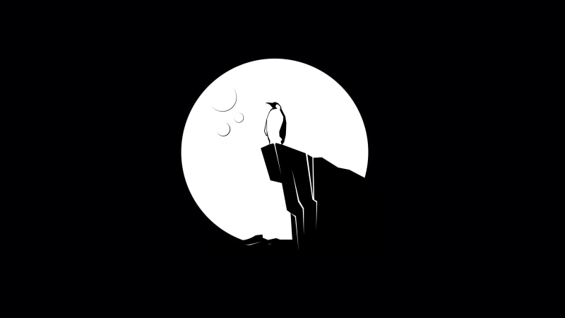 绝了！4K壁纸合集 企鹅 Linux企鹅 悬崖 月亮 极简风矢量图 死神动漫壁纸