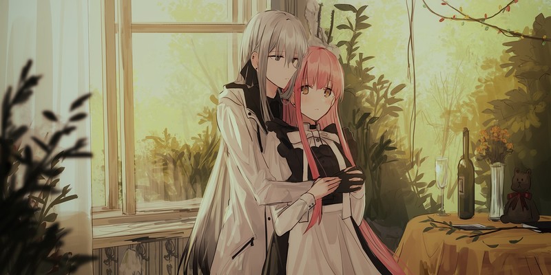 《绝了！粉发白毛女仆装二次元少女壁纸合集》