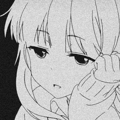 女生黑白卡通头像合集 共11张