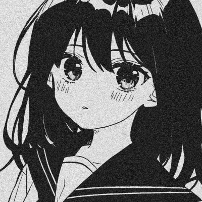 女生黑白卡通头像合集 共11张