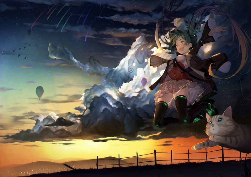 绝了！这组初音未来同人壁纸也太会抓氛围感了