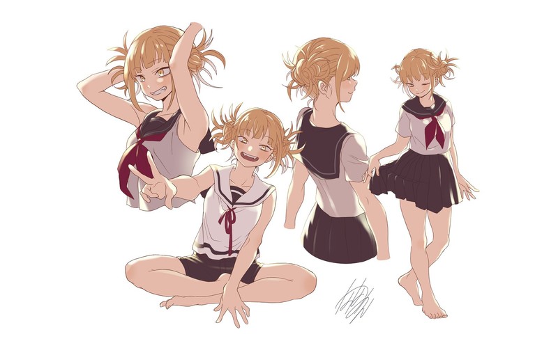 我的英雄学院 渡我被身子 二次元少女 简约风壁纸