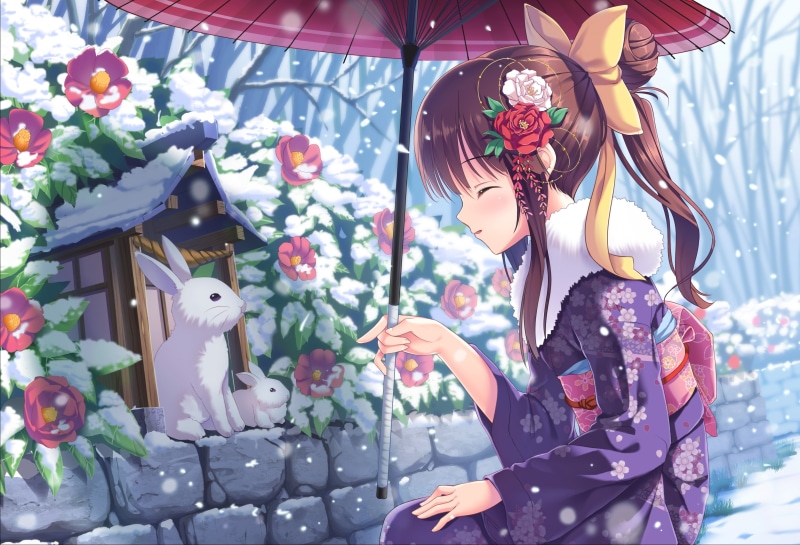 冬日和风少女壁纸合集