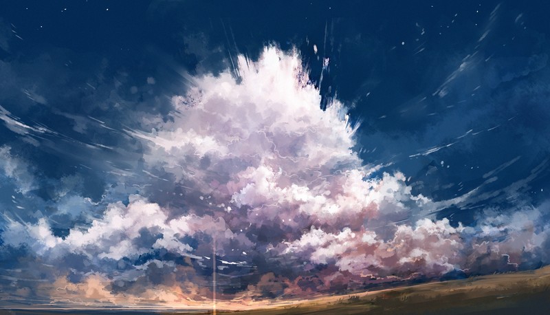 动漫风天空云海壁纸