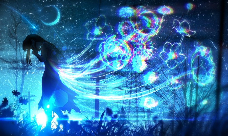 这组二次元壁纸太绝了！星空花海、月下沙漠还有浪漫吻戏全配齐