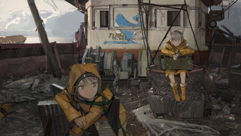 这几张Pixiv同人插画太绝了！穿雨衣的二次元少女氛围感拉满