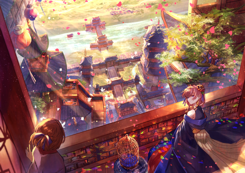 氛围感拉满的二次元少女和风壁纸合集