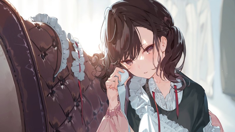 深棕发色配棕眼的动漫少女壁纸合集