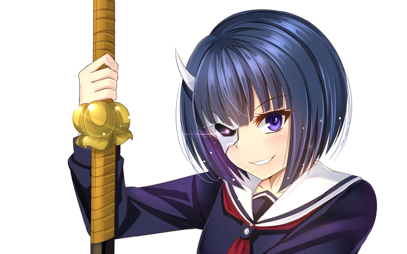 这位持刀黑发少女好飒！《武装少女》鬼瓦铃高清壁纸合集
