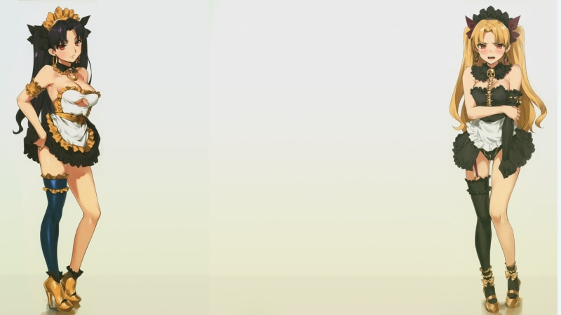 《Fate系列绝美姐妹壁纸！伊什塔尔与埃列什基伽勒高清手机壁纸》