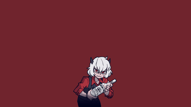 《Helltaker》恶魔少女壁纸合集 白发红瞳恶魔娘超吸睛