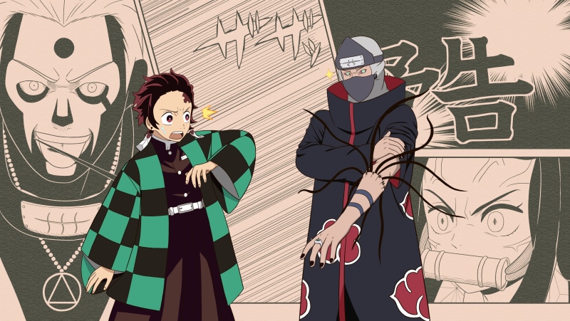 跨次元动漫壁纸合集！火影鬼灭全员集结4K高清图