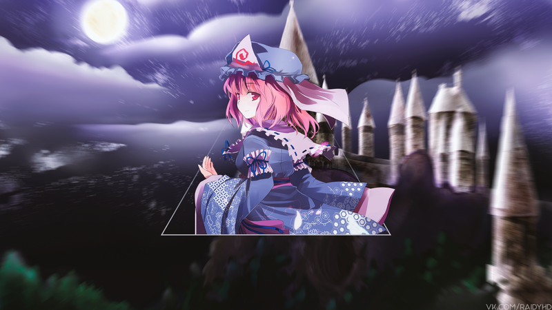 西行寺幽幽子高清壁纸 画中画动漫少女